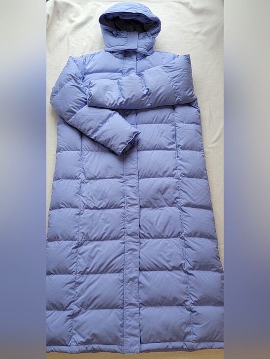 L.L. Bean Jackets & Blazers - L.L. Bean Long Hooded Puffer Coat in Light Blue